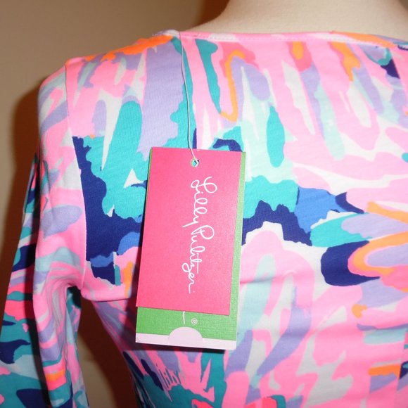 Lilly Pulitzer MARLOWE Multi Off T-shirt Dress XXS - Picture 7 of 13